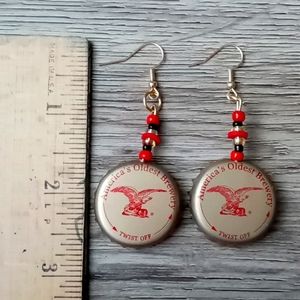 Yuengling Bottle Cap Earrings - NEW